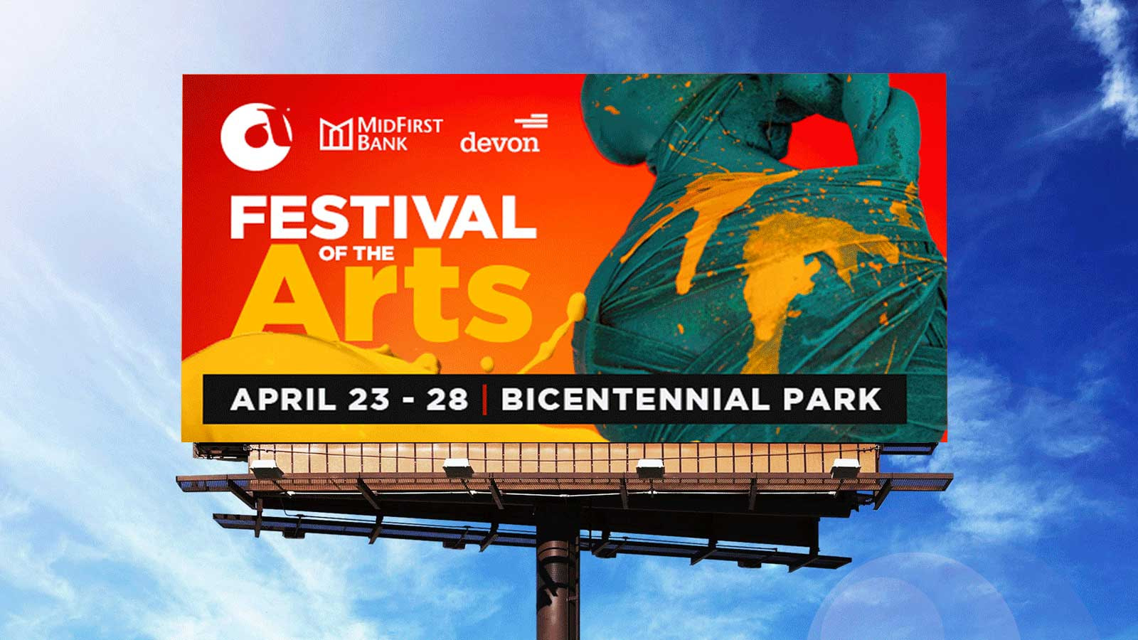 Insight Creative Group's billboard design for Festival of the Arts 2019